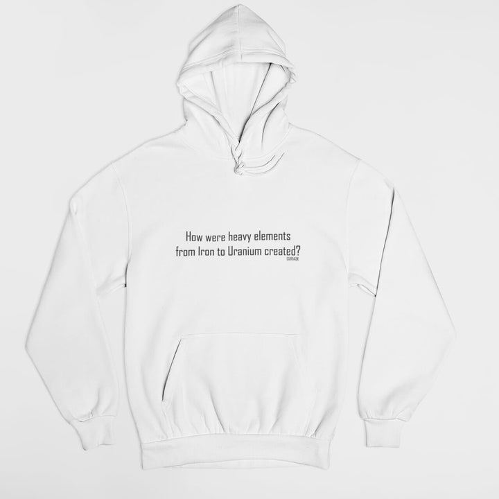 Printed Adult Hoodie with Physics-based Print in White | Long Sleeve Soft Graphic Hoodies by Curiask