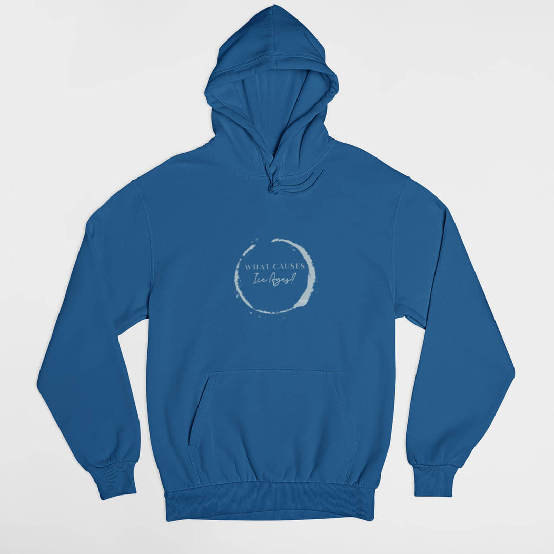 Printed Adult Hoodie with Ice Age-based Print in Royal Blue | Long Sleeve Soft Graphic Hoodies by Curiask